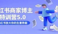 小红书商家-博主特训营5.0，用小红书放大你的生意势能